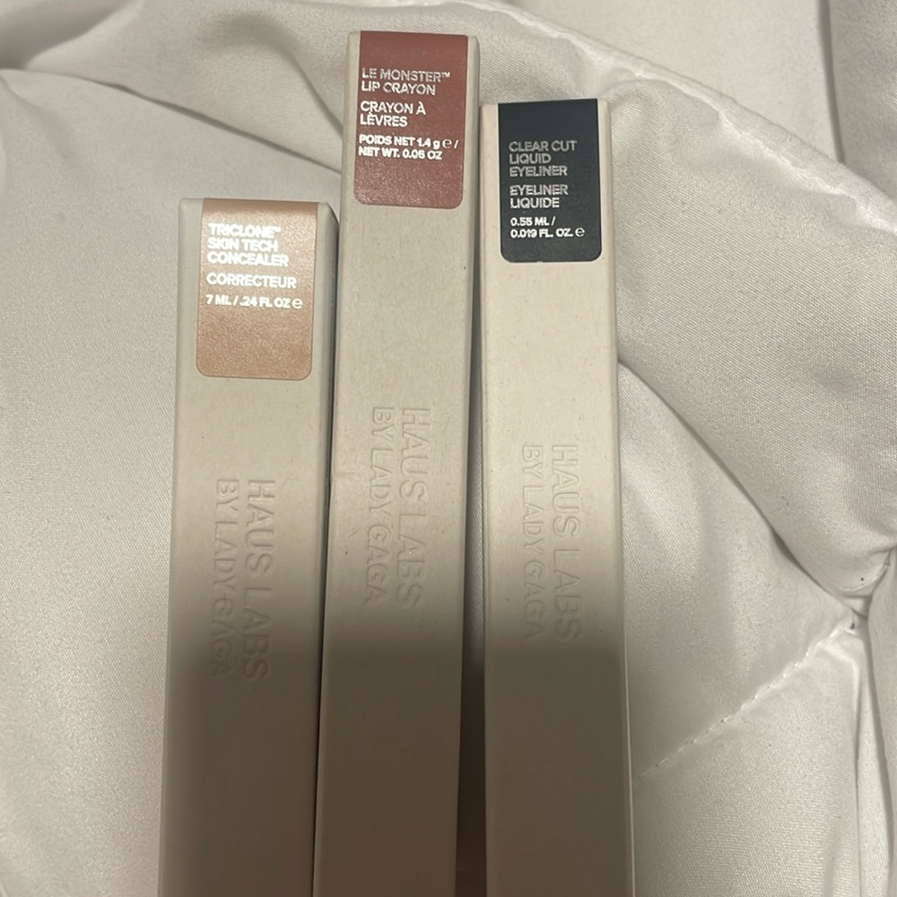 Haus labs set of 3 , concealer , lip crayon , eye liner. NWT